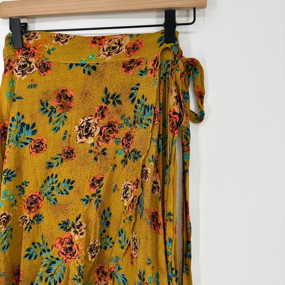 Faithfull The Brand x Anthropologie Tramonti Wrap Skirt Floral Print Womens 6 - Picture 4 of 7